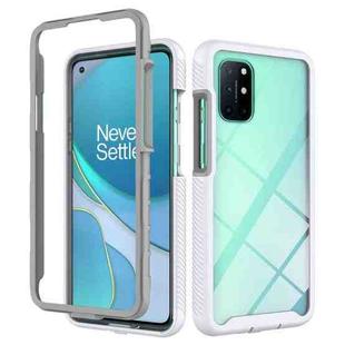 For OnePlus 8T Starry Sky Solid Color Series Shockproof PC + TPU Protective Case(White)