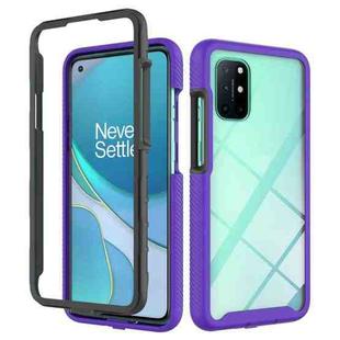 For OnePlus 8T Starry Sky Solid Color Series Shockproof PC + TPU Protective Case(Purple)
