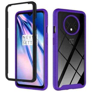 For OnePlus 7T Starry Sky Solid Color Series Shockproof PC + TPU Protective Case(Purple)