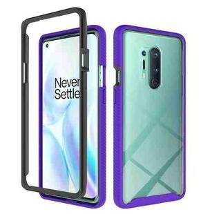 For OnePlus 8 Pro Starry Sky Solid Color Series Shockproof PC + TPU Protective Case(Purple)