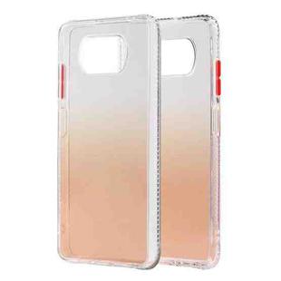 For Xiaomi Mi Poco X3 / NFC Gradient Shockproof TPU Case with Detachable Buttons(Orange)