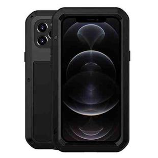 For iPhone 12 Pro LOVE MEI Metal Shockproof Life Waterproof Dustproof Protective Case(Black)