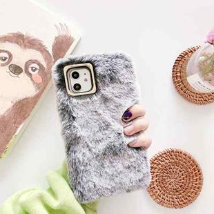 Pure Color Flat Plush Shockproof Case For iPhone 12 mini(Grey)
