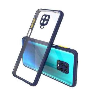 For Xiaomi Redmi Note 9 Pro Tire Side Texture Contrast Button Shockproof PC + TPU Phone Protective Case(Blue)