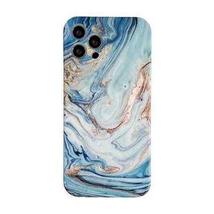 Marble Pattern TPU Protective Case For iPhone 12 Pro Max(Blue Waves)