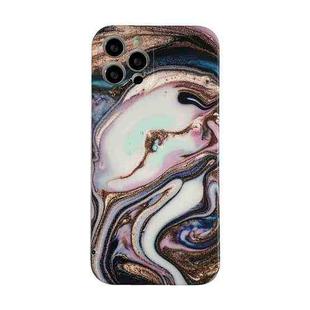 Marble Pattern TPU Protective Case For iPhone 12 mini(Dark Waves)