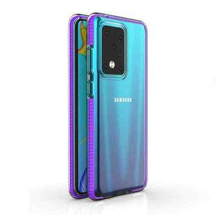 For Samsung Galaxy S20 Ultra TPU Double-color Shockproof Protective Case(Purple)