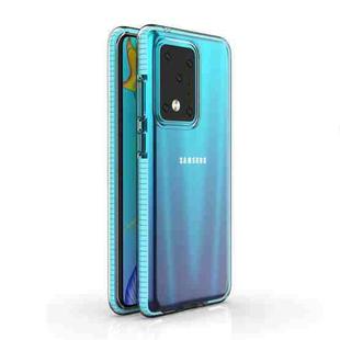 For Samsung Galaxy S20 Ultra TPU Double-color Shockproof Protective Case(Sky Blue)