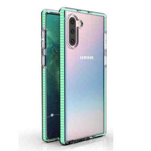 For Samsung Galaxy Note10 TPU Double-color Shockproof Protective Case(Mint Green)
