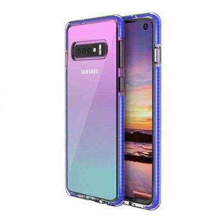 For Samsung Galaxy S10 TPU Double-color Shockproof Protective Case(Blue)