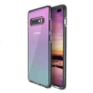 For Samsung Galaxy S10+ TPU Double-color Shockproof Protective Case(Black)