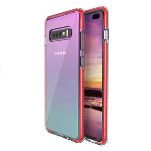For Samsung Galaxy S10+ TPU Double-color Shockproof Protective Case(Red)