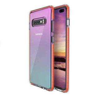 For Samsung Galaxy S10+ TPU Double-color Shockproof Protective Case(Orange)