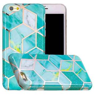 Full Plating Splicing Gilding Protective Case For iPhone 6 Plus(Green Glitter Color Matching)