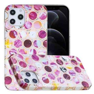 For iPhone 12 / 12 Pro Full Plating Splicing Gilding Protective Case(Round Color Matching)