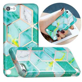 Full Plating Splicing Gilding Protective Case For iPod Touch 6 / 5(Green Glitter Color Matching)