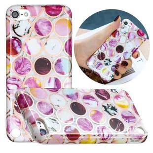 Full Plating Splicing Gilding Protective Case For iPod Touch 6 / 5(Round Color Matching)