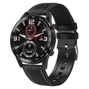 1.3 inch Touch Screen Dual-mode Bluetooth Smart Watch, Support Sleep Monitor / Heart Rate Monitor / Blood Pressure Monitoring(Black Leather Strap)