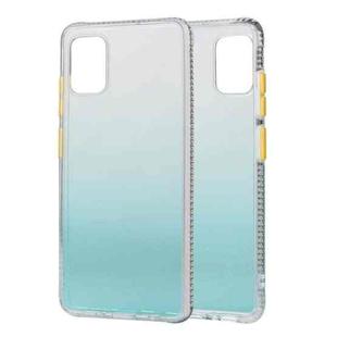 For Samsung Galaxy A51 Gradient Shockproof TPU Case with Detachable Buttons(Green)