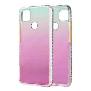 For Xiaomi Redmi 9C Gradient Shockproof TPU Case with Detachable Buttons(Rose Red)