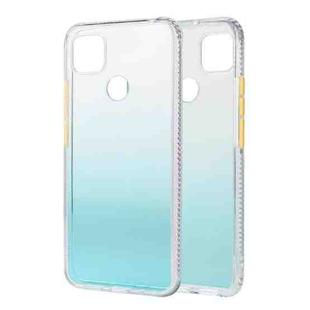 For Xiaomi Redmi 9C Gradient Shockproof TPU Case with Detachable Buttons(Green)