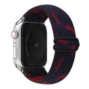 Ethnic Style Buckle Watch Band For Apple Watch Series 7 41mm / 6 & SE & 5 & 4 40mm / 3 & 2 & 1 38mm(Wine Red Blue)