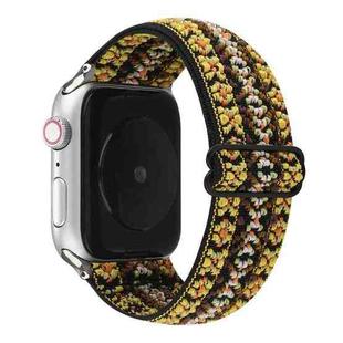 Ethnic Style Buckle Watch Band For Apple Watch Series 7 41mm / 6 & SE & 5 & 4 40mm / 3 & 2 & 1 38mm(Yellow)