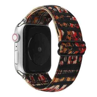 Ethnic Style Buckle Watch Band For Apple Watch Series 7 45mm / 6 & SE & 5 & 4 44mm / 3 & 2 & 1 42mm(Plaid)