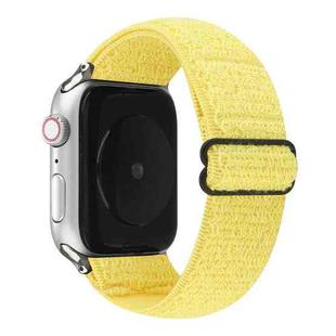 Solid Color Nylon Watch Band For Apple Watch Series 7 41mm / 6 & SE & 5 & 4 40mm / 3 & 2 & 1 38mm(Yellow)