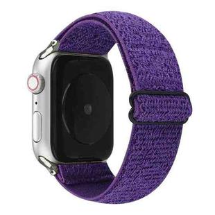 Solid Color Nylon Watch Band For Apple Watch Series 7 41mm / 6 & SE & 5 & 4 40mm / 3 & 2 & 1 38mm(Purple)