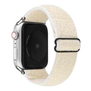 Solid Color Nylon Watch Band For Apple Watch Series 7 45mm / 6 & SE & 5 & 4 44mm / 3 & 2 & 1 42mm(White)