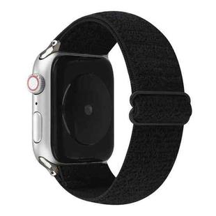 Solid Color Nylon Watch Band For Apple Watch Series 7 45mm / 6 & SE & 5 & 4 44mm / 3 & 2 & 1 42mm(Black)