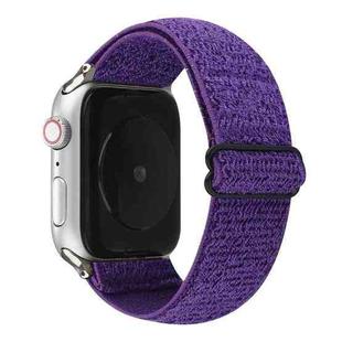 Solid Color Nylon Watch Band For Apple Watch Series 7 45mm / 6 & SE & 5 & 4 44mm / 3 & 2 & 1 42mm(Purple)