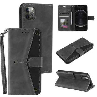 Stitching Calf Texture Horizontal Flip Leather Case with Holder & Card Slots & Wallet For iPhone 12 mini(Grey)
