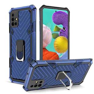 For Samsung Galaxy A51 5G Cool Armor PC + TPU Shockproof Case with 360 Degree Rotation Ring Holder(Blue)