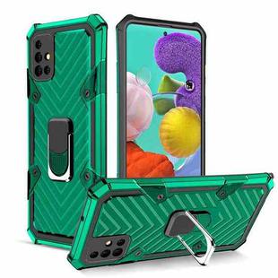 For Samsung Galaxy A51 5G Cool Armor PC + TPU Shockproof Case with 360 Degree Rotation Ring Holder(Dark Green)