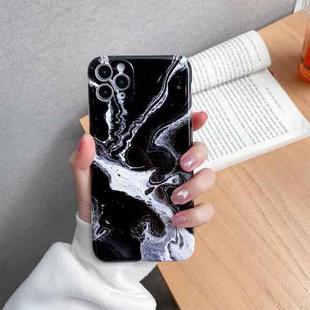 Glossy Marble Pattern TPU Protective Case For iPhone 12 Pro(Black)