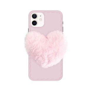 For iPhone 11 Love Hairball Colorful Wave Soft Case (Light Pink)