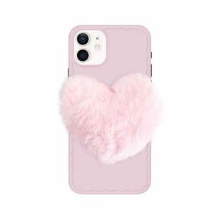 For iPhone 11 Pro Max Love Hairball Colorful Wave Soft Case (Light Pink)