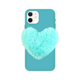 For iPhone 12 mini Love Hairball Colorful Wave Soft Case (Light Green)