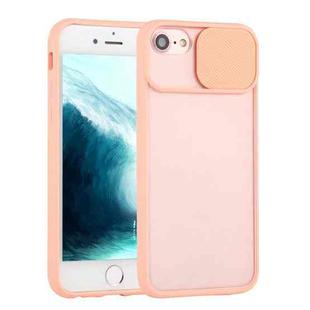 Sliding Camera Cover Design TPU Protective Case For iPhone SE / 8 / 7(Pink)