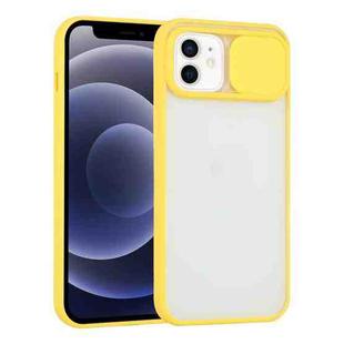 For iPhone 12 mini Sliding Camera Cover Design TPU Protective Case (Yellow)