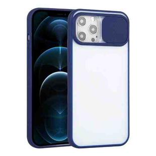 For iPhone 12 Pro Max Sliding Camera Cover Design TPU Protective Case(Sapphire Blue)