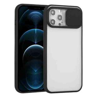 For iPhone 12 Pro Max Sliding Camera Cover Design TPU Protective Case(Black)