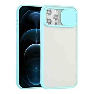 For iPhone 12 Pro Max Sliding Camera Cover Design TPU Protective Case(Sky Blue)