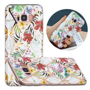 For Samsung Galaxy S8 Flat Plating Splicing Gilding Protective Case(Tropical Rainforest Color Matching)