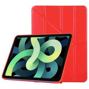 TPU Horizontal Deformation Flip Leather Case with Holder For iPad Air 2022 / 2020 10.9(Red)