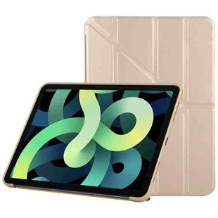 TPU Horizontal Deformation Flip Leather Case with Holder For iPad Air 2022 / 2020 10.9(Champagne Gold)