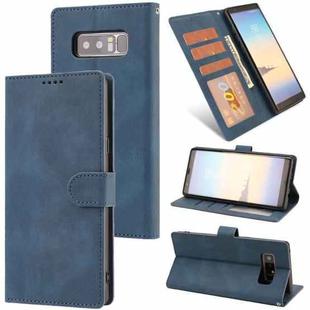 For Samsung Galaxy Note 8 Fantasy Classic Skin-feel Calfskin Texture Magnetic Buckle Horizontal Flip PU Leather Case with Holder & Card Slot & Wallet(Blue)