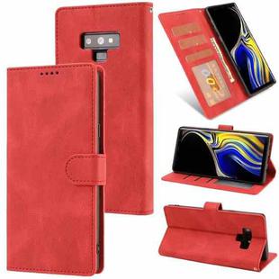 For Samsung Galaxy Note9 Fantasy Classic Skin-feel Calfskin Texture Magnetic Buckle Horizontal Flip PU Leather Case with Holder & Card Slot & Wallet(Red)